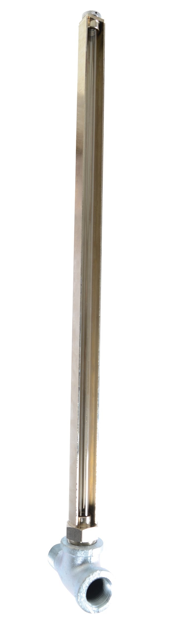 Vestil DGLI-4 Steel Horizontal Drum Gauge Level Indicator Fits 3/4 In. Drum Opening Silver - Image 1