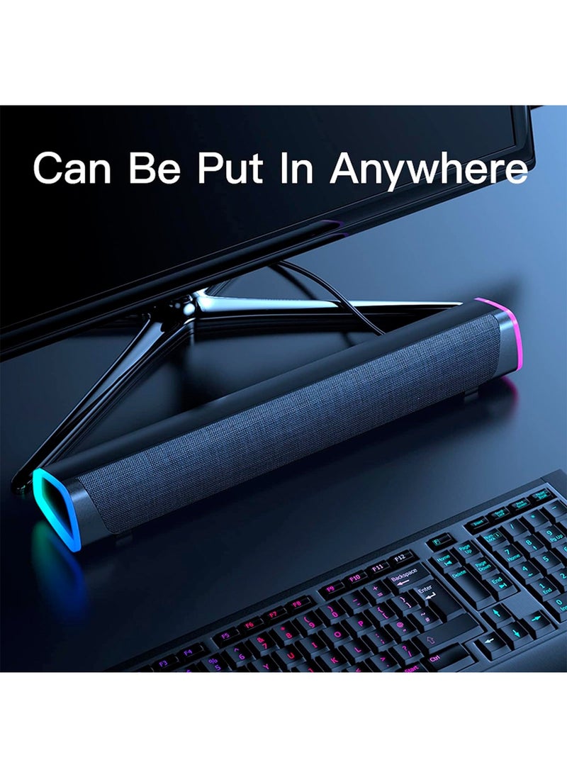 LOOPITYS - Bluetooth Speaker, Portable Wireless Speaker with LED Light, Dual Speaker Desktop Audio subwoofer Antimagnetic Speaker, for for Outdoor, Home, Party, Beach, Travel - Image 1
