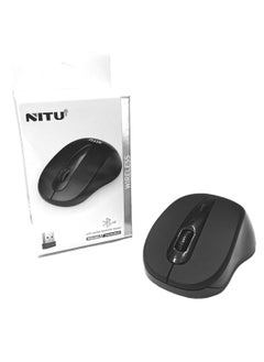 NITU Wireless Bluetooth Mouse, Silent Click, Dual Mode With 2.4GHz USB and Bluetooth, Triple DPI(Up to 1600) , Auto Sleep Mode, Computer Mice for Windows/MacOS/Android, BLACK