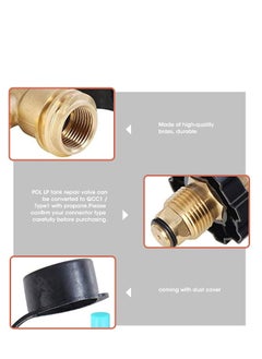 Generic Pol Propane Gas Meter Tank Built-In Leak Detector, Suitable for Propane Tank Gas Cylinder Pol Pressure Gauge Connector Gas Tank Interface Copper Fittings  - Image 5