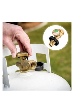 Generic Pol Propane Gas Meter Tank Built-In Leak Detector, Suitable for Propane Tank Gas Cylinder Pol Pressure Gauge Connector Gas Tank Interface Copper Fittings  - Image 2