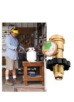 Generic Pol Propane Gas Meter Tank Built-In Leak Detector, Suitable for Propane Tank Gas Cylinder Pol Pressure Gauge Connector Gas Tank Interface Copper Fittings  - Image 3