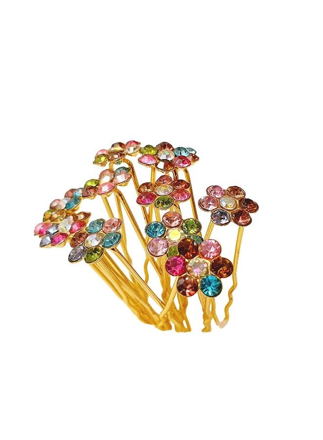 Rapidsflow Bridal Hair Accessories/Fancy Juda Pins For Bun Decoration/Juda Pins For Hair For Women And Girls (Big Red Flower) - Image 5