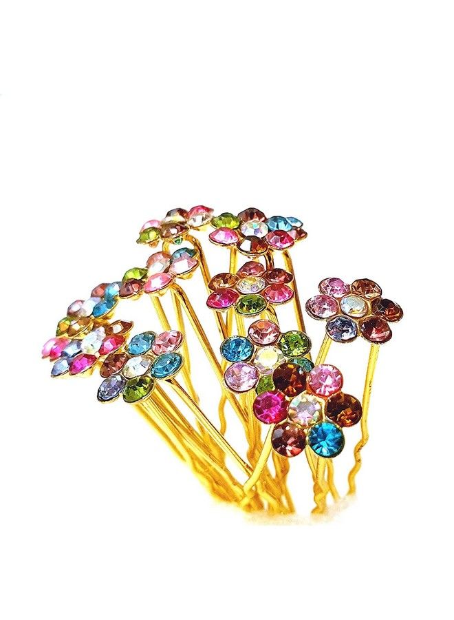 Rapidsflow Bridal Hair Accessories/Fancy Juda Pins For Bun Decoration/Juda Pins For Hair For Women And Girls (Big Red Flower) - Image 2