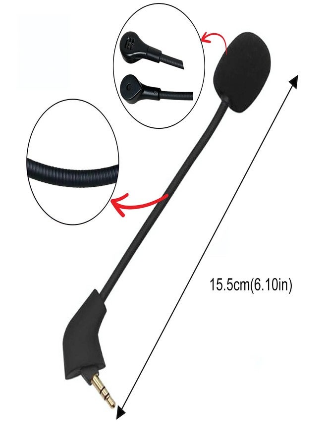 TUANRIVER Replacement Mic for HyperX Cloud, Cloud X, Cloud II, Cloud Core, Cloud Pro Silver (Old Version Before 2021) - Noise Cancelling Boom Microphone Compatible with Gaming Consoles, PC, 3.5mm Jack - Image 3