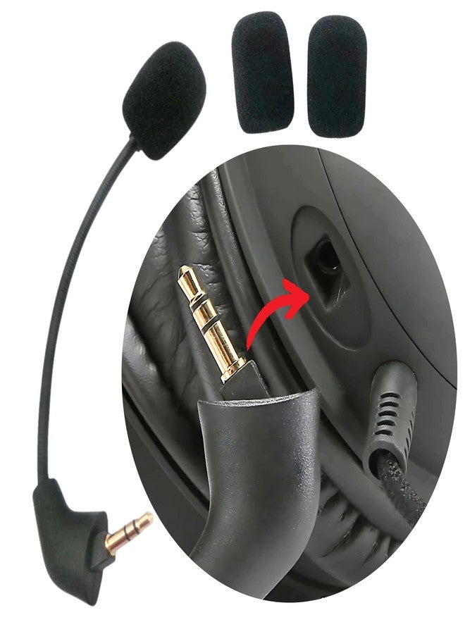 TUANRIVER Replacement Mic for HyperX Cloud, Cloud X, Cloud II, Cloud Core, Cloud Pro Silver (Old Version Before 2021) - Noise Cancelling Boom Microphone Compatible with Gaming Consoles, PC, 3.5mm Jack - Image 1