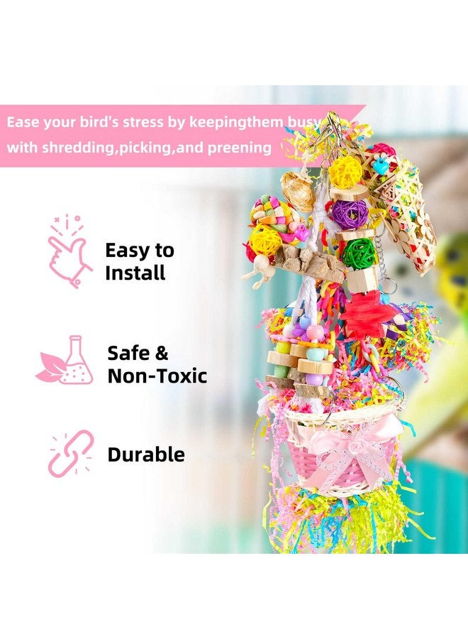 ألعاب الطيور، ألعاب الببغاء، ألعاب البحث عن الطعام، لعبة المضغ، أداة تمزيق الطعام الملونة، سلم التسلق، ببغاء صغير ومتوسط الحجم، ببغاء Xuanfeng، طائر الحب، ببغاء، ملحقات ببغاء جلد النمر (6 قطع) - Image 3