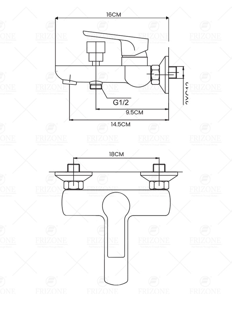 FRIZONE shower mixer anti rust/corrossion. multi layer coating, scratchles, FL02 - Image 5