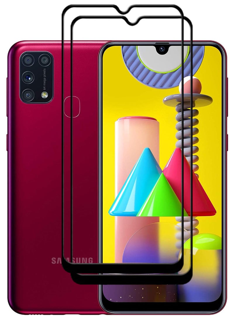 ACLIX 2 Pieces Antistatic ESD Dustproof Premium Quality High Definition Tempered Glass Screen Protector Designed For Samsung Galaxy M31 - Image 1