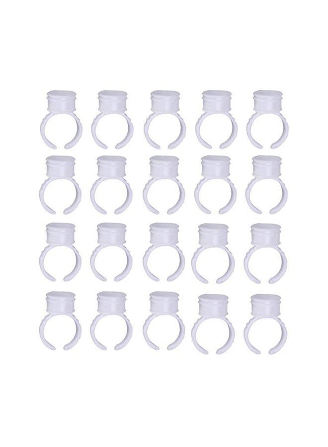 COOSKIN 100 pcs Microblading Pigment Glue Rings Tattoo Ink Holder For Eyelash Extension Rings - Image 1