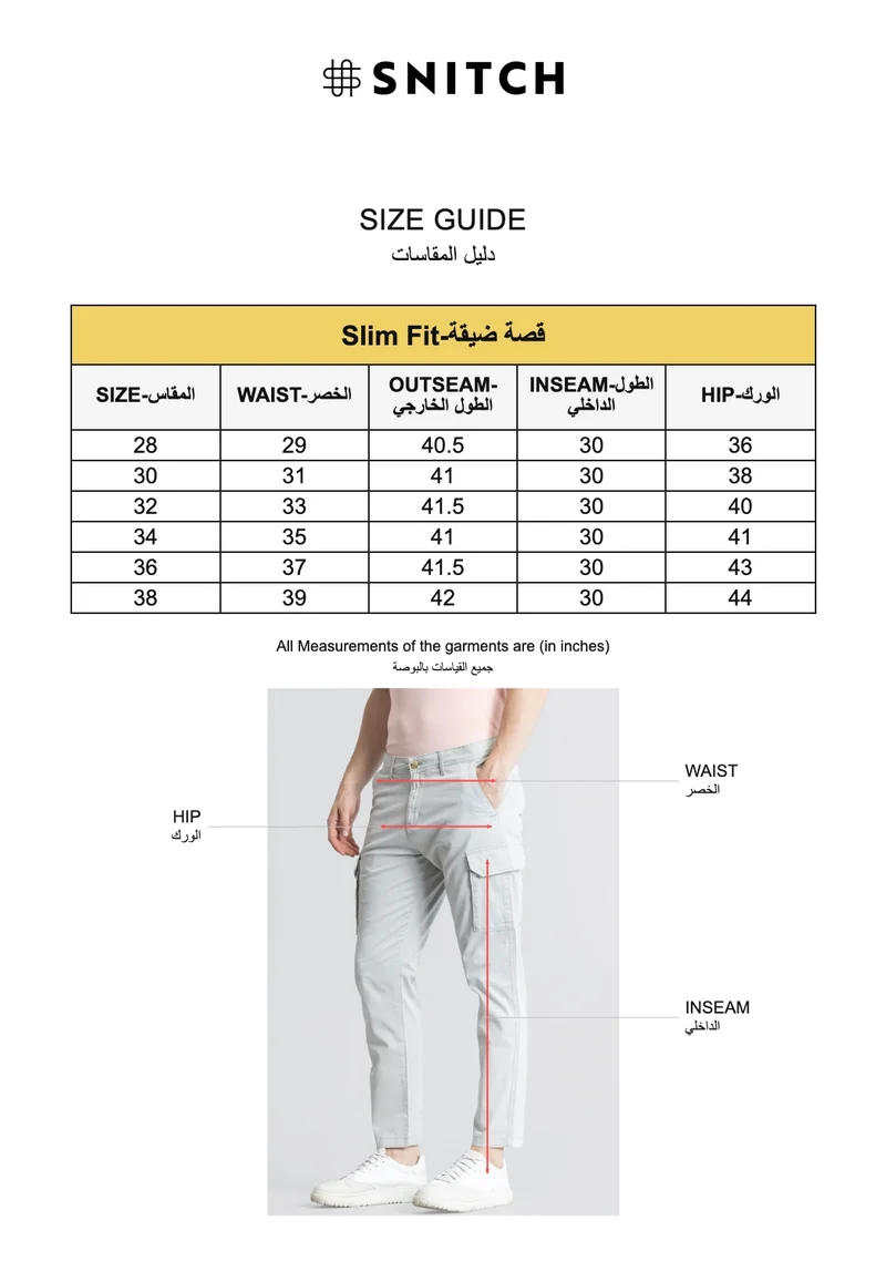 Snitch Grey Trendtactical Slim Light Grey Cargo for Men | Best Price UAE