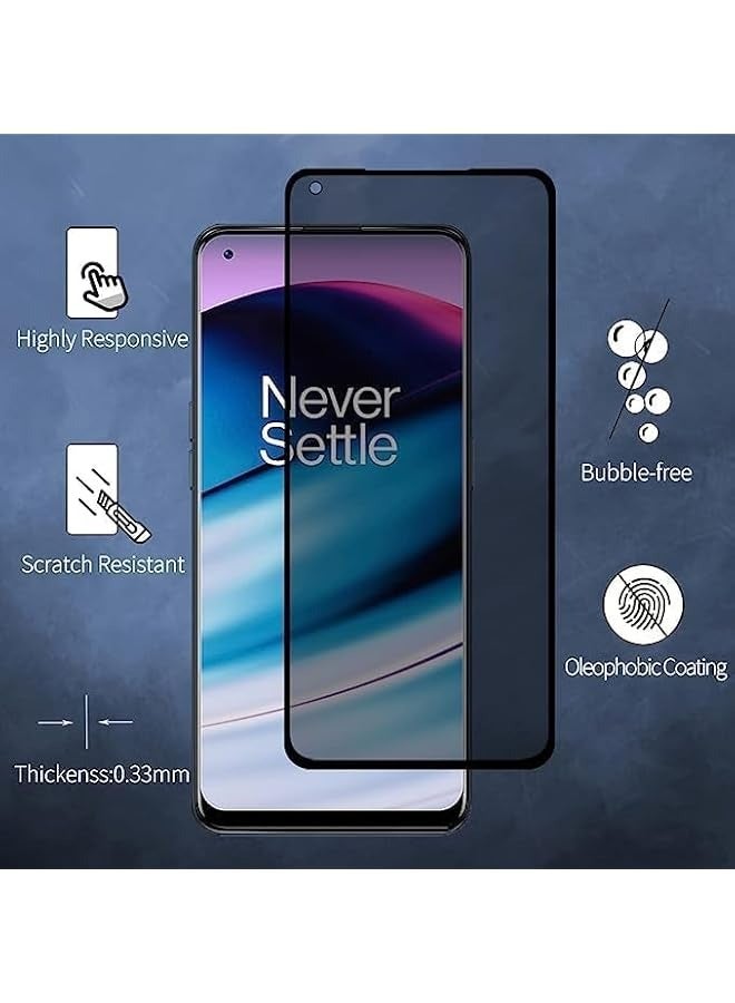 PROMASS OnePlus Nord CE 2 Privacy Screen Protector [Upgrade Version] [3D Curve] Anti-spy Tempered Glass Screen Film 9H Hardness Anti-Scratch Anti-Peep Shield,for Oneplus Nord CE 2 5G - Image 2