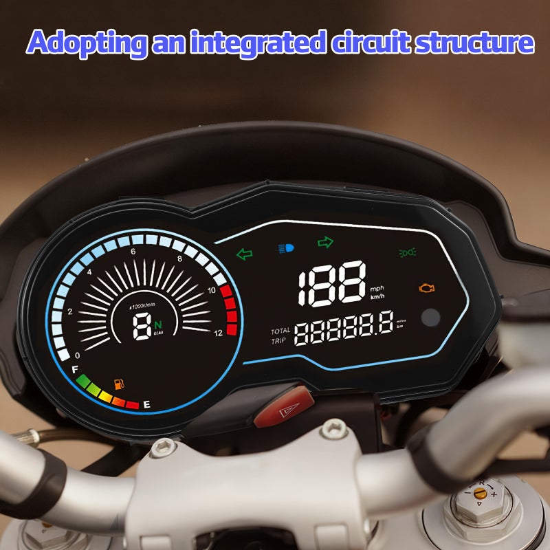 Motorcycle Speedometer Gauge: Tachometer - Motorbike Meter Dashboard Upgrade Compatible for Italika 150z 150sz 170z - Image 5