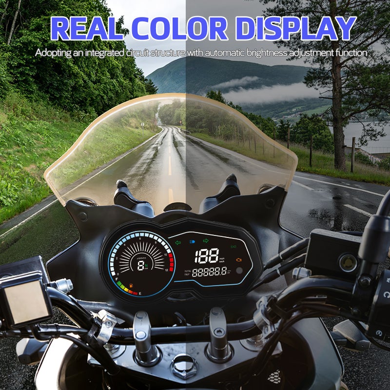 Motorcycle Speedometer Gauge: Tachometer - Motorbike Meter Dashboard Upgrade Compatible for Italika 150z 150sz 170z - Image 3