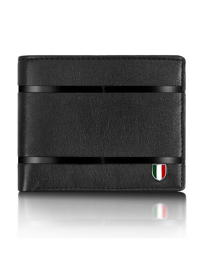 GIOVANNY GVN-2LINBLK01 Black Genuine Leather Wallet for Men - Image 1