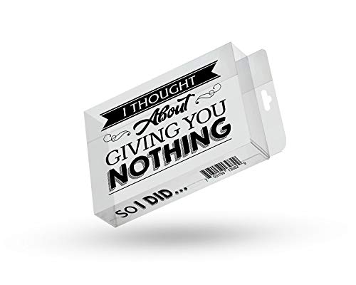Gears Out Giving You Nothing So I Did Prank Gift Box Gag Gift for Friends Clear Gift Box Clean Humor Novelty Gags for Family Stocking Stuffers for Men - Image 1