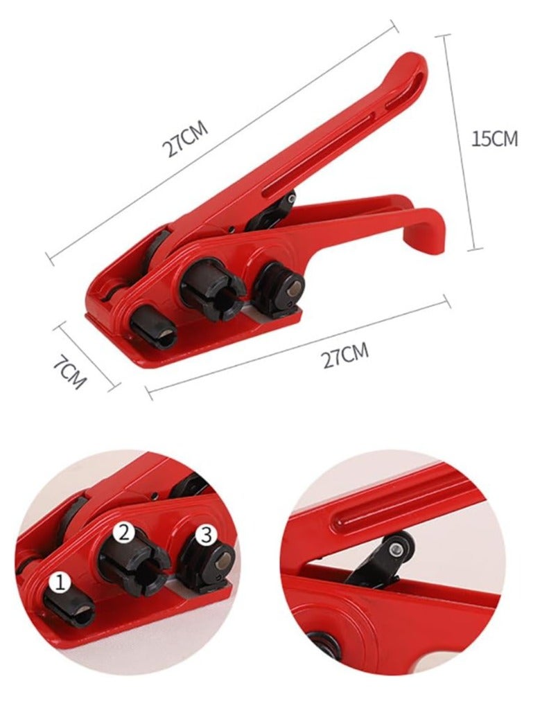 Rubik أداة شد أحزمة PET، أداة شد أحزمة يدوية شديدة التحمل لأشرطة البلاستيك، أداة شد أحزمة البالات اليدوية للتغليف - Image 3