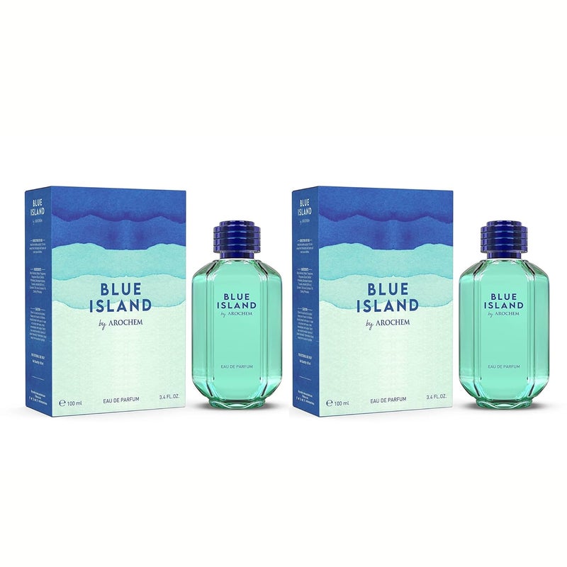 AROCHEM Arochem Blue Island EDP 100 ml Eau De Parfum Pack of 2 