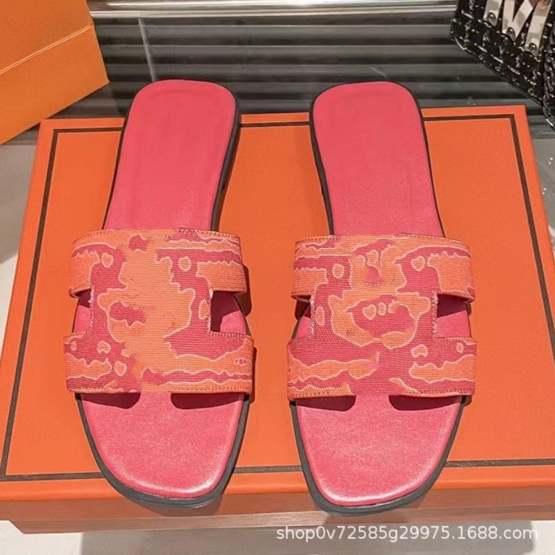 Beach Slippers 2023 Slippers Outdoor Women'S Sandals Printed Slippers Outdoor - Image 3