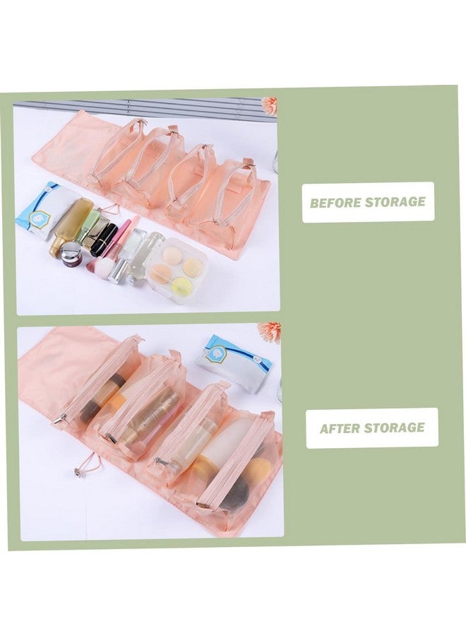 Sohansh Makeup Cosmetic Storage Case Hair Beauty First Aid Kits Organizer Bag with 4 Removable Hanging Roll Up Travel Toiletry Bag for Toiletries, Vanity, and Makeup Storage - Image 4