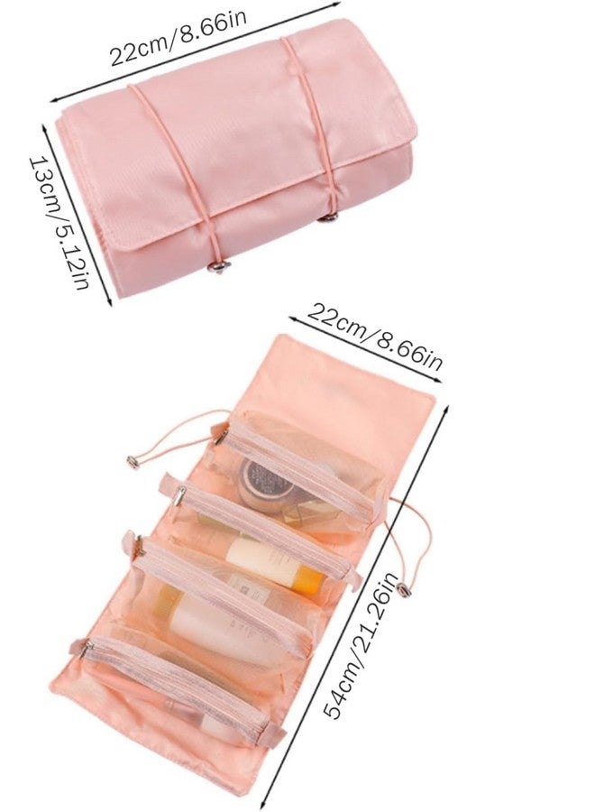 Sohansh Makeup Cosmetic Storage Case Hair Beauty First Aid Kits Organizer Bag with 4 Removable Hanging Roll Up Travel Toiletry Bag for Toiletries, Vanity, and Makeup Storage - Image 2