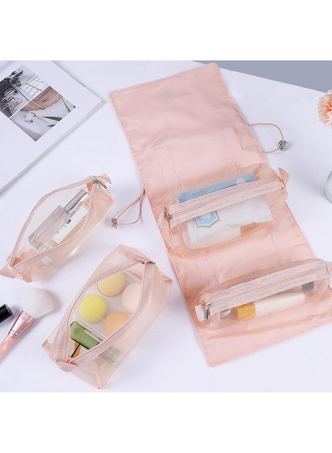 Sohansh Makeup Cosmetic Storage Case Hair Beauty First Aid Kits Organizer Bag with 4 Removable Hanging Roll Up Travel Toiletry Bag for Toiletries, Vanity, and Makeup Storage - Image 5