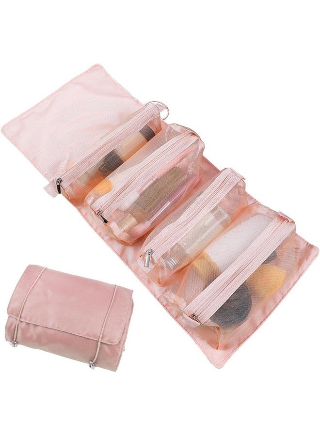 Sohansh Makeup Cosmetic Storage Case Hair Beauty First Aid Kits Organizer Bag with 4 Removable Hanging Roll Up Travel Toiletry Bag for Toiletries, Vanity, and Makeup Storage - Image 1