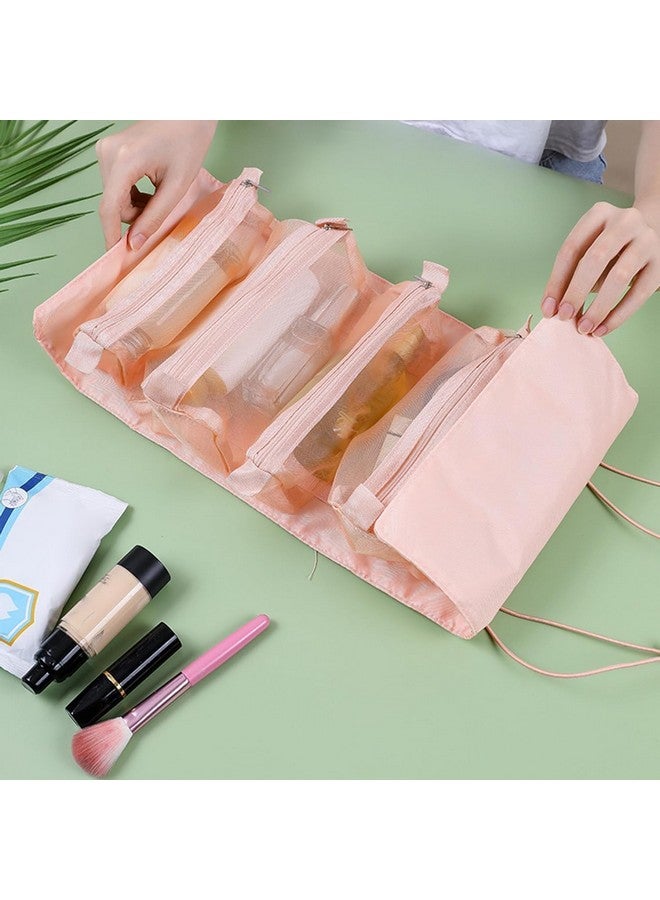 Sohansh Makeup Cosmetic Storage Case Hair Beauty First Aid Kits Organizer Bag with 4 Removable Hanging Roll Up Travel Toiletry Bag for Toiletries, Vanity, and Makeup Storage - Image 3