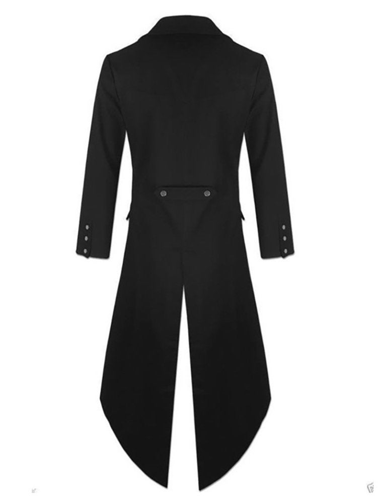Makkrom Mens Steampunk Gothic Jacket Victorian Tailcoat Vintage Halloween Costume Tuxedo Coat Uniform - Image 2
