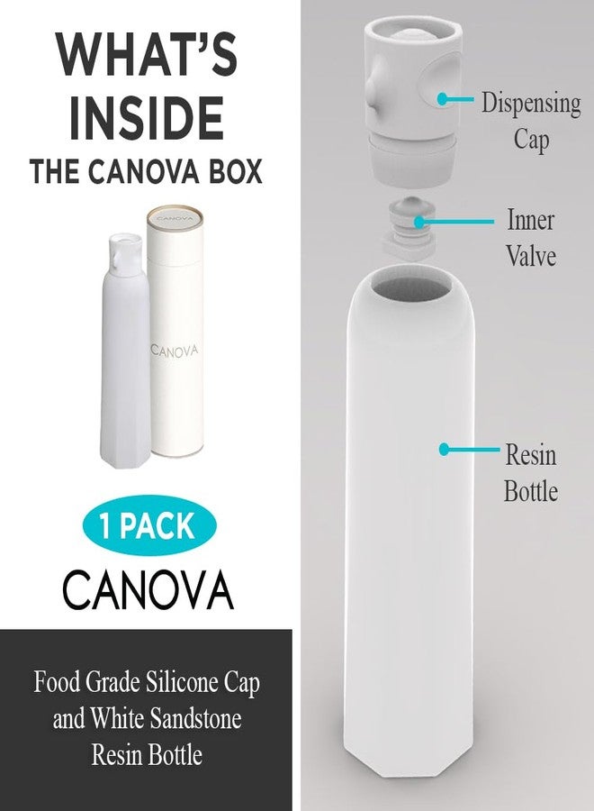 Chrome Cherry CANOVA Toothpaste Dispenser - No-Waste Countertop Dispenser for Kids & Adults - Vacuum Valve, Fits Most Standard Tubes up to 230g, Dishwasher-Safe Silicone Cap - Modern Aesthetic Stone Design - Image 2