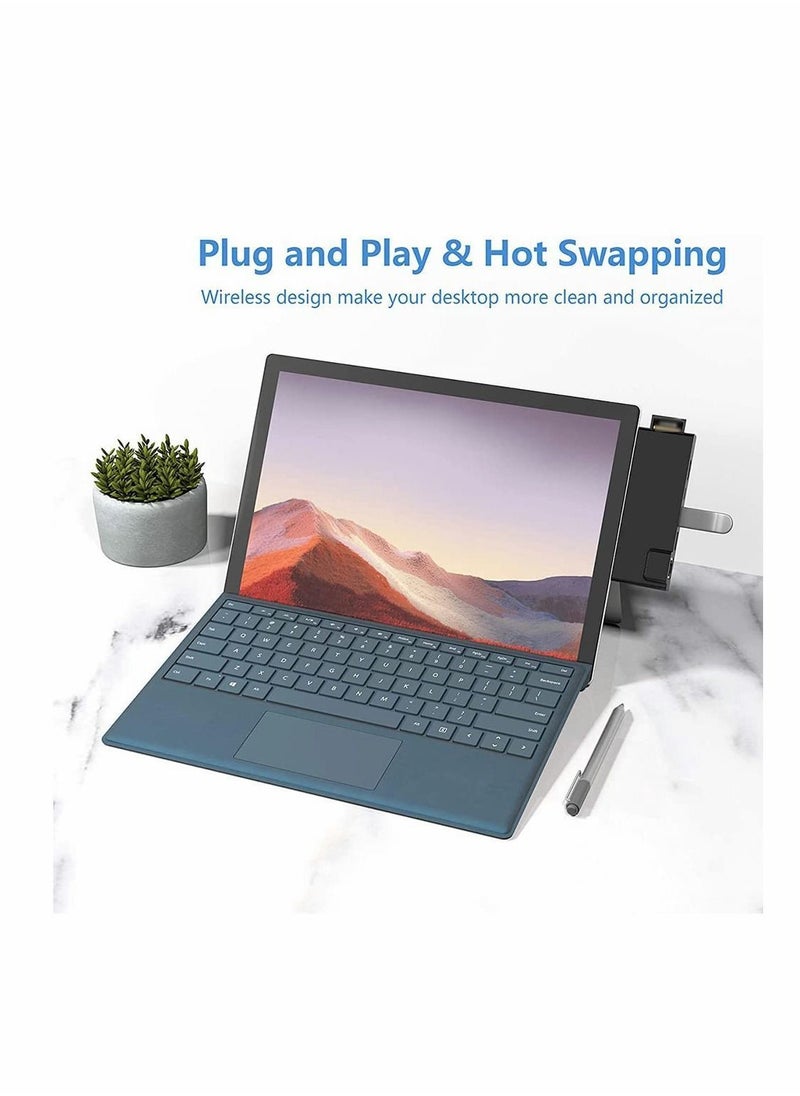 Y&D - Hub Docking Station with HDMI Adapter+1000M Gigabit Ethernet LAN+ USB C PD Charging +2 Port 3.0+SD/TF(Micro SD) Card Reader Converter Combo Adaptor for Microsoft Surface Pro 7 - Image 1