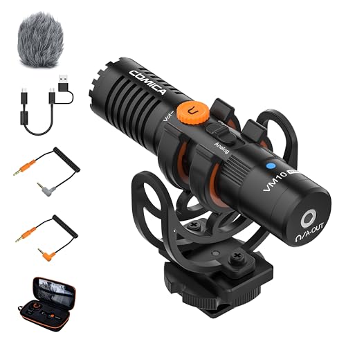 COMICA VM10 PRO Universal Video Microphone - Adjustable Gain, USB C Digital Output, Monitoring - Shotgun Mic for Camera, Smartphone, Tablet, PC - Ideal for Vlogging, Live Streaming, and Recording - Image 1