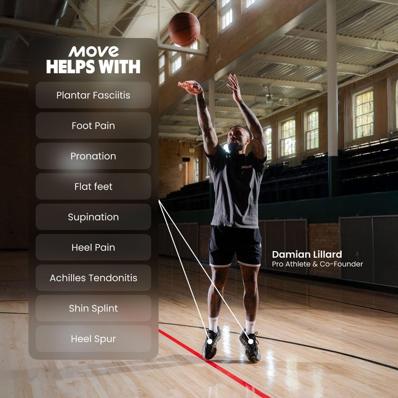 Move Game Day Performance Insoles - for Plantar Fasciitis, Arch Support, Basketball, Active Lifestyle, Running, and Athletics - Composite Heel and Reactive Stability (M 15-15.5 / WM 16.5-17) - Image 4