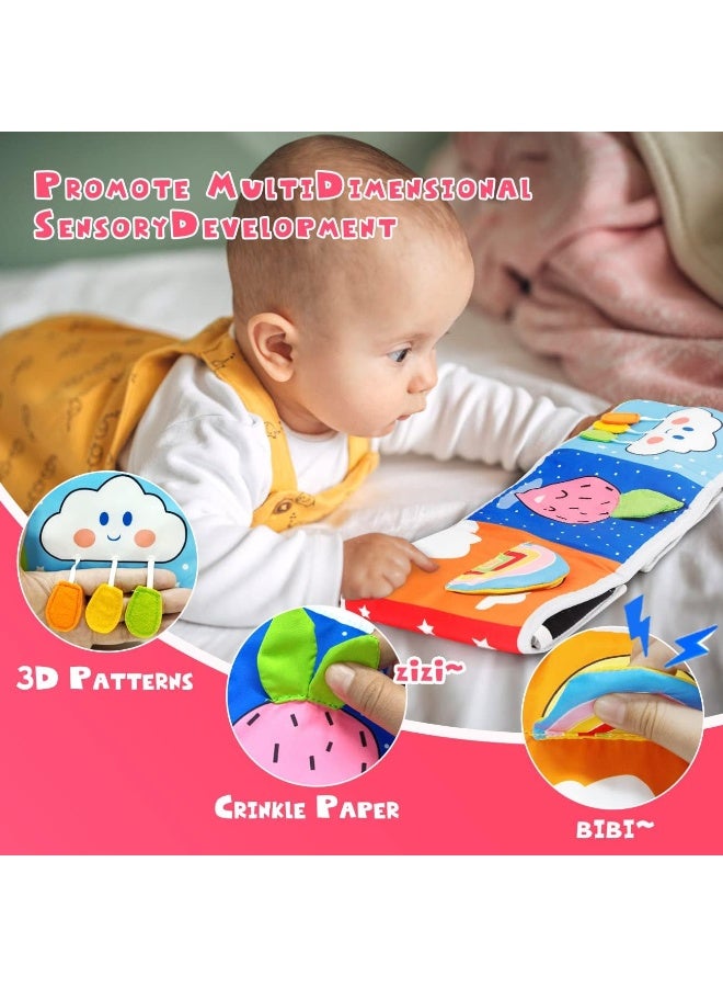 Baby toys 0-6-12 months boy girl gifts,infant tummy time toys 0-3-6 months, black and white high contrast soft baby books for 0-6 months, montessori senory toys for babies 6-12 months newborn toys - Image 5