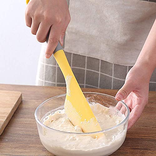 we3 Omelette Spatula Kitchen Omelet Turner Silicone Non-Stick Omelette Scraper Silicone Pigment Scraper with Non Slip Grip for Kitchen Omelet Pancake, Yellow Pack of 1 - Image 4