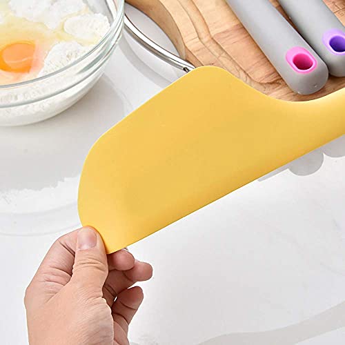 we3 Omelette Spatula Kitchen Omelet Turner Silicone Non-Stick Omelette Scraper Silicone Pigment Scraper with Non Slip Grip for Kitchen Omelet Pancake, Yellow Pack of 1 - Image 5