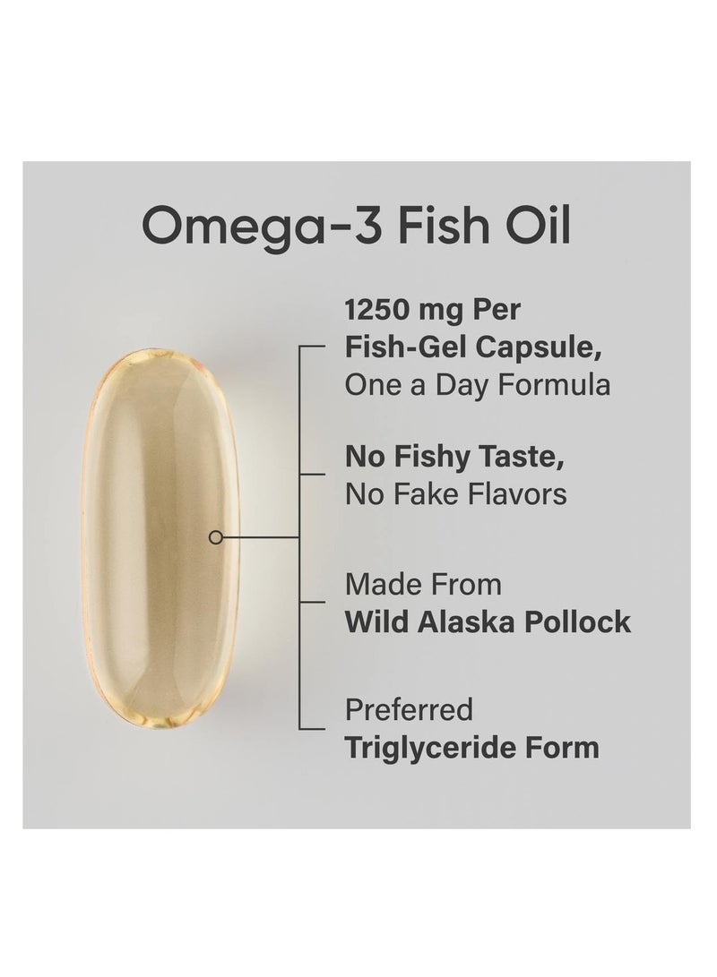 SPORTS RESEARCH SR Omega-3 Fish Oil Triple Strength 1250mg 30 Softgels - Image 2