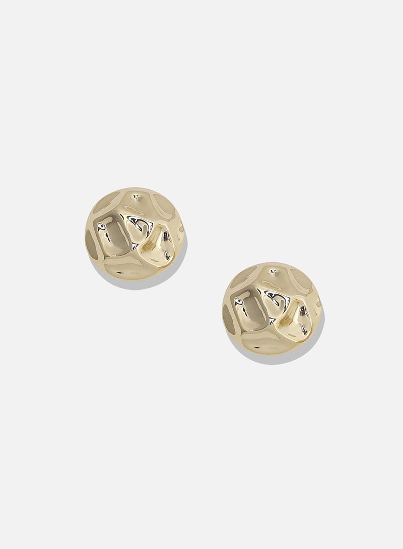 SOHI Textured Circular Artificial Stud Earring Jewellery - Image 2