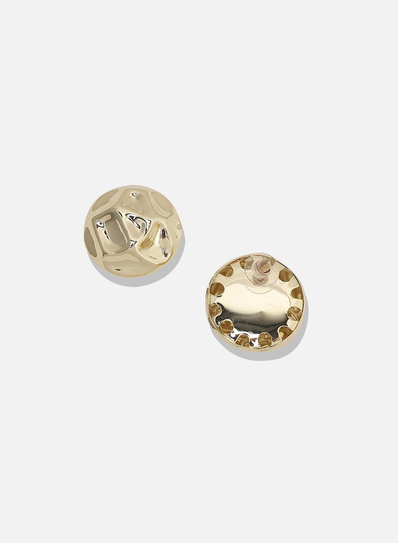 SOHI Textured Circular Artificial Stud Earring Jewellery - Image 3