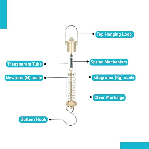 EISCO Newton Force Meter/Spring balance/Dynamometer with Dual Scale Labelled (1 Kg) - Image 3