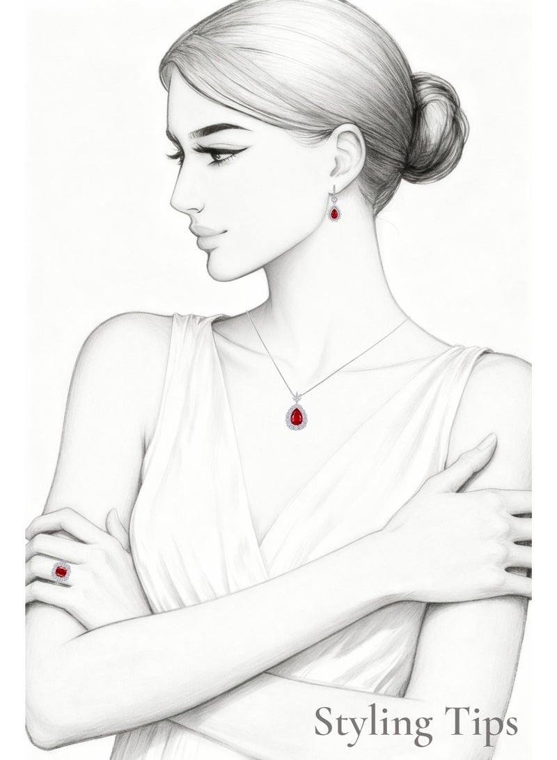 غَيْرُ مَألُوف خاتم من الياقوت الأحمر المزروع في المختبر بشكل مربع ووزن 3 قيراط - Image 5