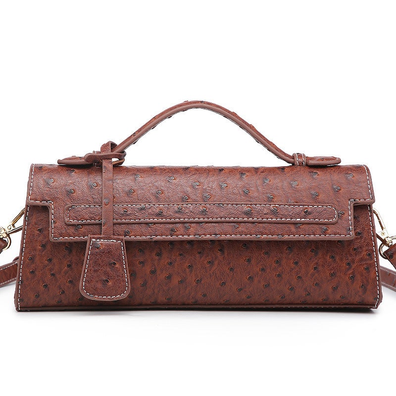 Selling High-End New Ostrich Pattern Texture Handbag Women'S Bag Light Luxury Snake Pattern Niche Crossbody Bag Shoulder Bag - Image 1