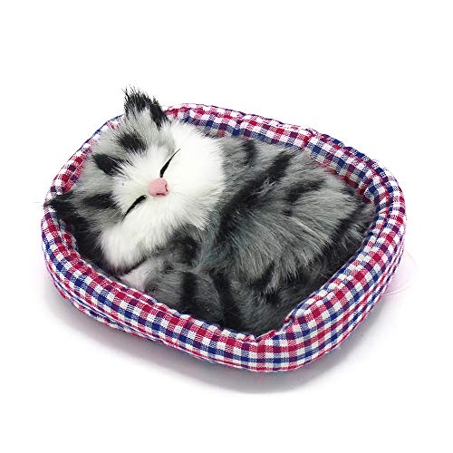 Coolayoung 2Pcs Sleeping Cat in Pet Pad Doll Toy Mini Kitten in Pet Pad with Meows Sounds Decor for Office Desk Hand Toy Gift for Kids Boys Girls - Image 5