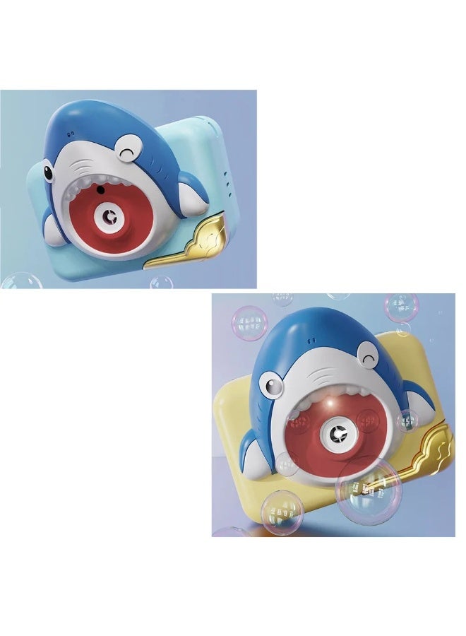 STEM كاميرا الأطفال المنفوخة بالفقاعات على شكل سمكة قرش – لعبة موسيقية ومضيئة للأطفال 3+ – قد يختلف النمط بألوان متعددة - Image 3