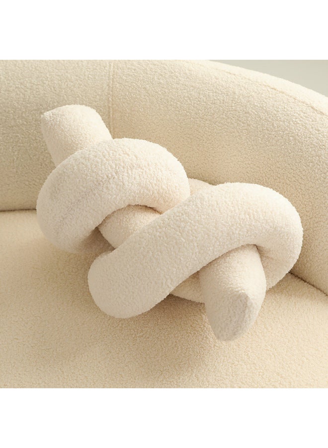 Cute Cloud Flower Pillow Long Pillow Girl's Sleeping Leg Clip Pillow Bedroom Bedside Cushion Large Backrest Pillow-Specifications:50*28cm Knotted Pillow - Image 1