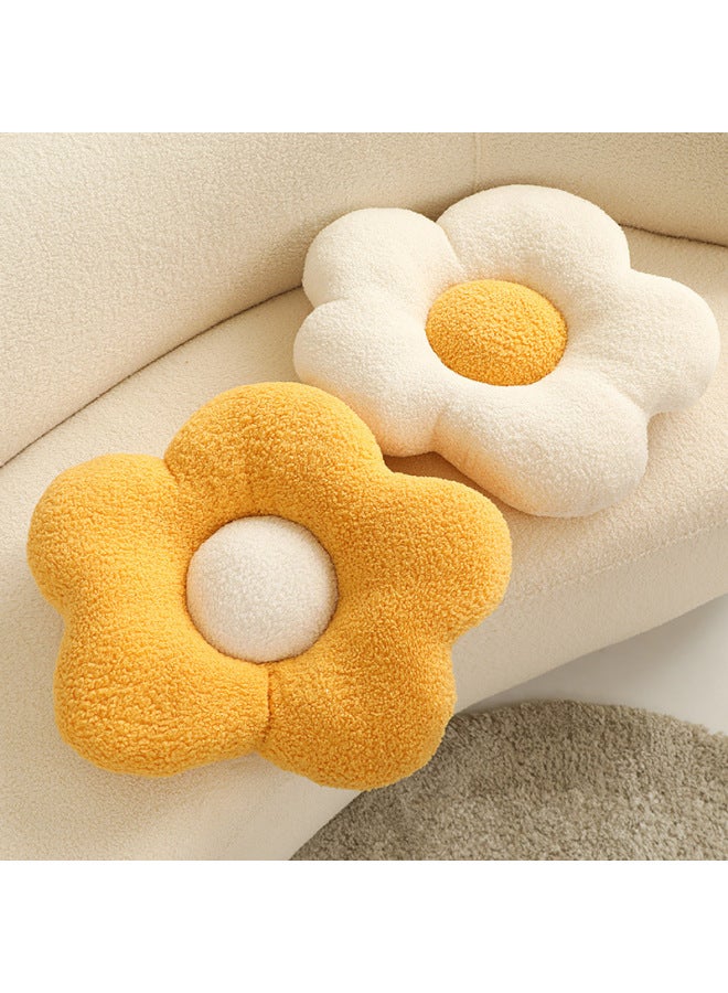 Cute Cloud Flower Pillow Long Pillow Girl's Sleeping Leg Clip Pillow Bedroom Bedside Cushion Large Backrest Pillow-Specifications:50*28cm Knotted Pillow - Image 4