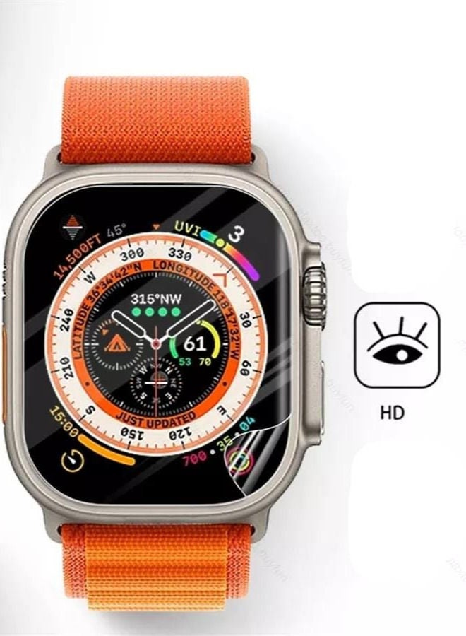3 pieces of high definition transparent hydrogel screen protection for the Apple Watch Ultra 49 - Image 1