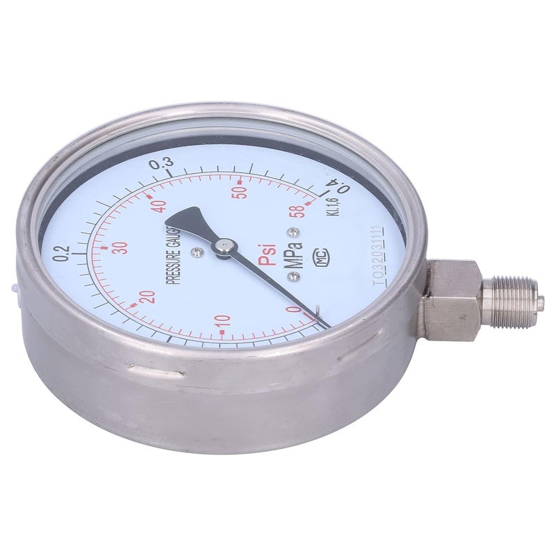 مقياس ضغط من الفولاذ المقاوم للصدأ 0-4 ميجاباسكال M20x1.5 Y150BF تركيب عمودي للاستخدام الصناعي - Image 1