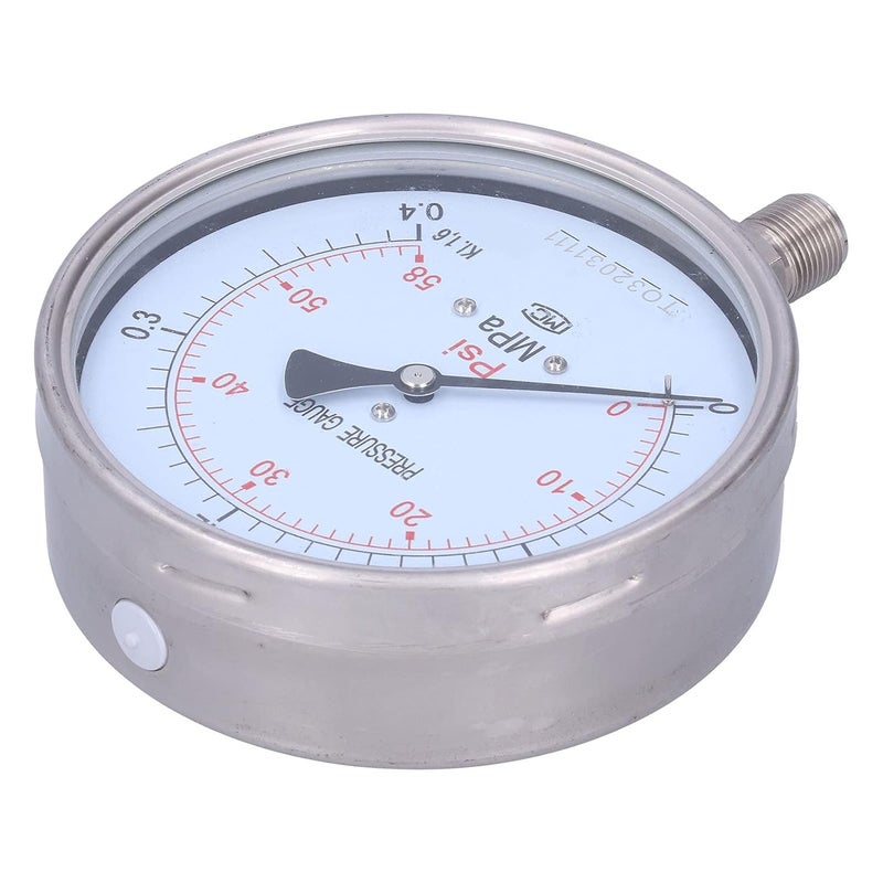 مقياس ضغط من الفولاذ المقاوم للصدأ 0-4 ميجاباسكال M20x1.5 Y150BF تركيب عمودي للاستخدام الصناعي - Image 3