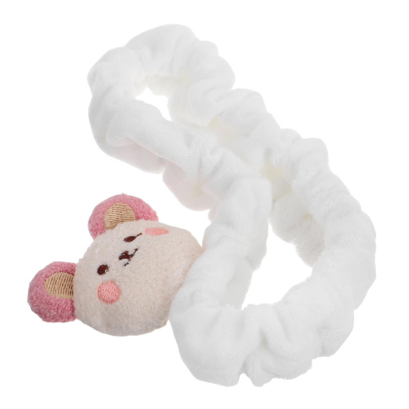 Furry Rabbit Rearview Mirror Cover Plush Protector Cute Panda Design Easy Install - Image 2